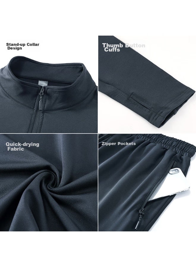 BURUITE Burei Te Sports Set For Men, Running Gear, Gym Clothes, Morning Jog, Badminton Outfit, Cycling, Ice Silk, Spring And Autumn Quick-dry Clothing - Image 3