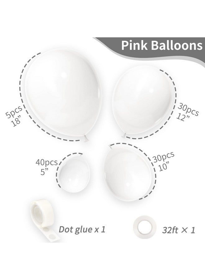 RUBFAC White Balloons Different Sizes 105Pcs 5/10/12/18 Inch For Garland Arch, Party Latex Balloons For Happy New Year Decorations 2024 Birthday Party Wedding Anniversary Baby Shower Party Decoration - Image 2