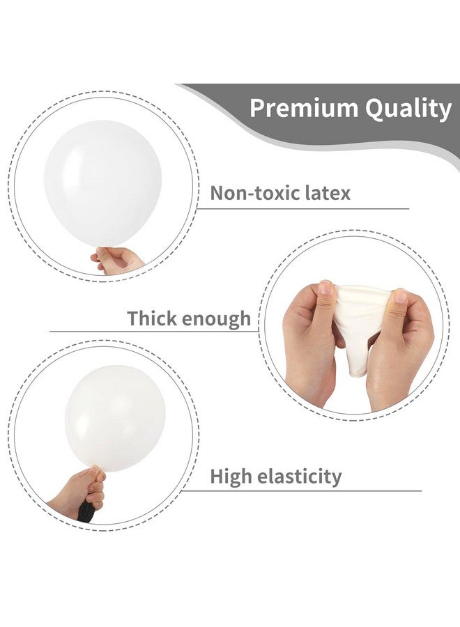 RUBFAC White Balloons Different Sizes 105Pcs 5/10/12/18 Inch For Garland Arch, Party Latex Balloons For Happy New Year Decorations 2024 Birthday Party Wedding Anniversary Baby Shower Party Decoration - Image 3