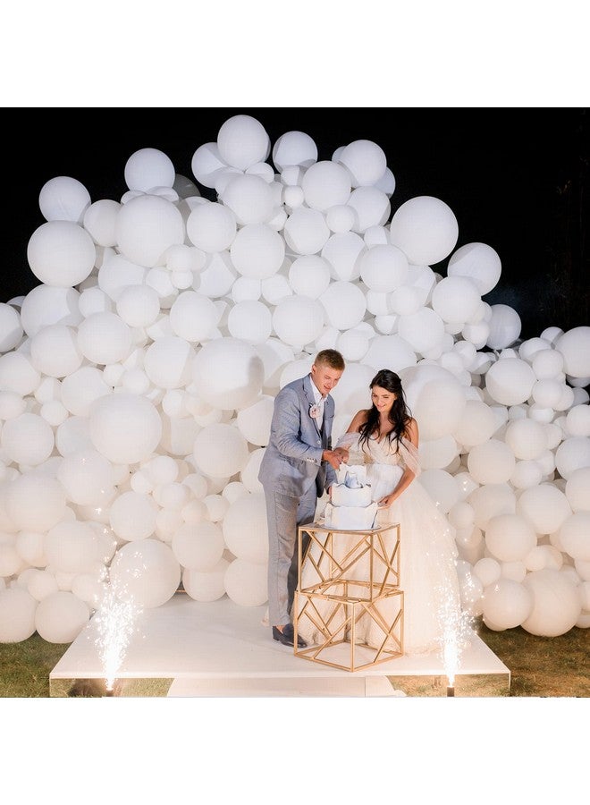 RUBFAC White Balloons Different Sizes 105Pcs 5/10/12/18 Inch For Garland Arch, Party Latex Balloons For Happy New Year Decorations 2024 Birthday Party Wedding Anniversary Baby Shower Party Decoration - Image 5