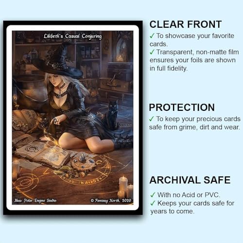 Fantasy North - Gadrielle - Child of The Light - 100 Smooth Matte TCG Card Sleeves - Fits Magic MTG Commander Pokemon and Other Card Games - Playing Card Sleeves - Image 3