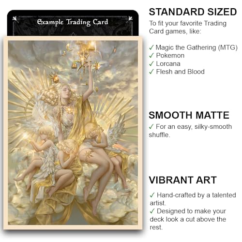 Fantasy North - Gadrielle - Child of The Light - 100 Smooth Matte TCG Card Sleeves - Fits Magic MTG Commander Pokemon and Other Card Games - Playing Card Sleeves - Image 2