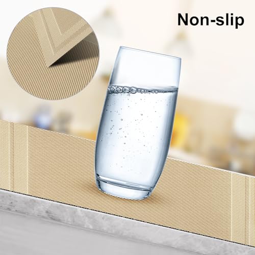 Aofmee Placemats Set of 6, Washable PVC Place Mats, Heat Resistant Non-Slip Table Mats, Woven Vinyl Plastic Placemats for Dining Table Decor, Stain Resistant Kitchen Table Placemats, Easy to Clean - Image 4