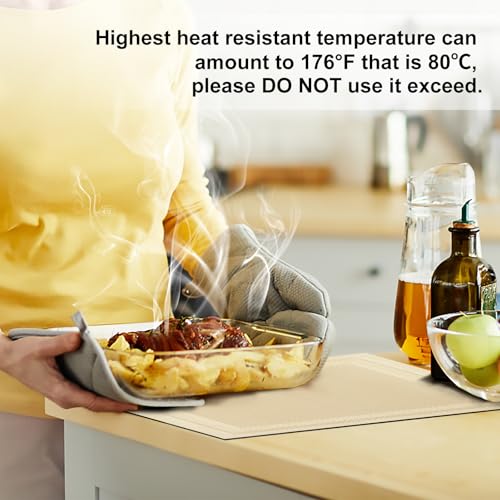 Aofmee Placemats Set of 6, Washable PVC Place Mats, Heat Resistant Non-Slip Table Mats, Woven Vinyl Plastic Placemats for Dining Table Decor, Stain Resistant Kitchen Table Placemats, Easy to Clean - Image 3