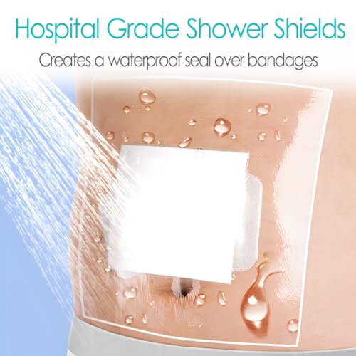 GoToHere 10"x12" Waterproof Shower Cover Incision Bandages for Large Wound with No Glue On The Center Adhesive Transparent Shower Protector Post Surgical Water Barrier Guard Pack of 7 - Image 4