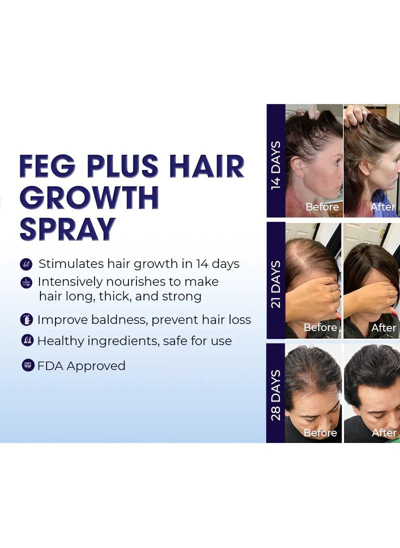 FEG Plus - FEGPLUS 2Pcs Hair & Beard Growth Serum (50ml) + KASOMO Hair Repair Mask Deeply Moisturizing With Hydrolyzed Keratin (250ml), Control Hair Loss & Regrow Hair, Natural Ingredients Help Hair Stronger & Healthier - Image 1