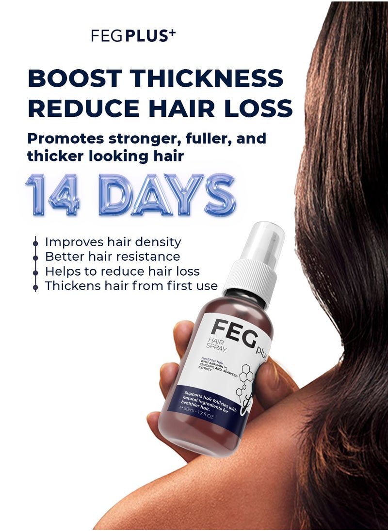 FEG Plus - FEGPLUS 2Pcs Hair & Beard Growth Serum (50ml) + KASOMO Hair Repair Mask Deeply Moisturizing With Hydrolyzed Keratin (250ml), Control Hair Loss & Regrow Hair, Natural Ingredients Help Hair Stronger & Healthier - Image 1