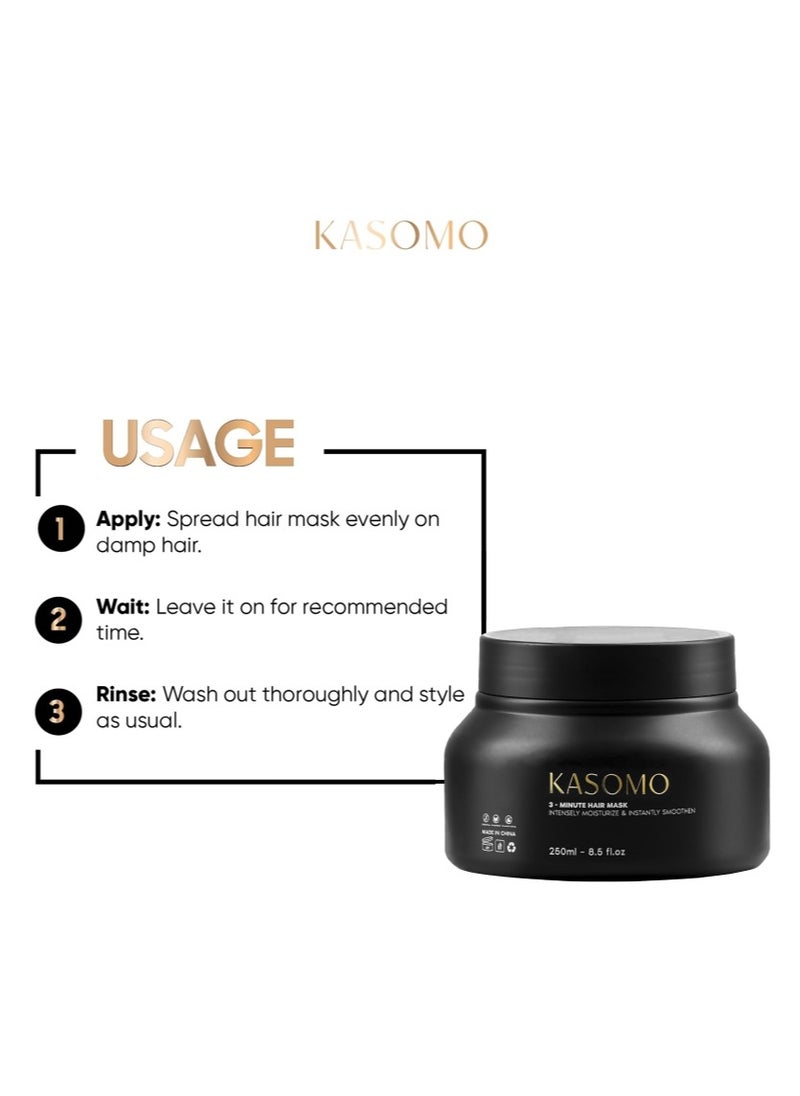 FEG Plus - FEGPLUS 2Pcs Hair & Beard Growth Serum (50ml) + KASOMO Hair Repair Mask Deeply Moisturizing With Hydrolyzed Keratin (250ml), Control Hair Loss & Regrow Hair, Natural Ingredients Help Hair Stronger & Healthier - Image 1