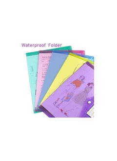Y&D 10 Packs Of Plastic Envelopes, A4 Transparent File Folders, Document Label Pockets And Snaps, Suitable For Work Office (5 Colors)  - Image 5
