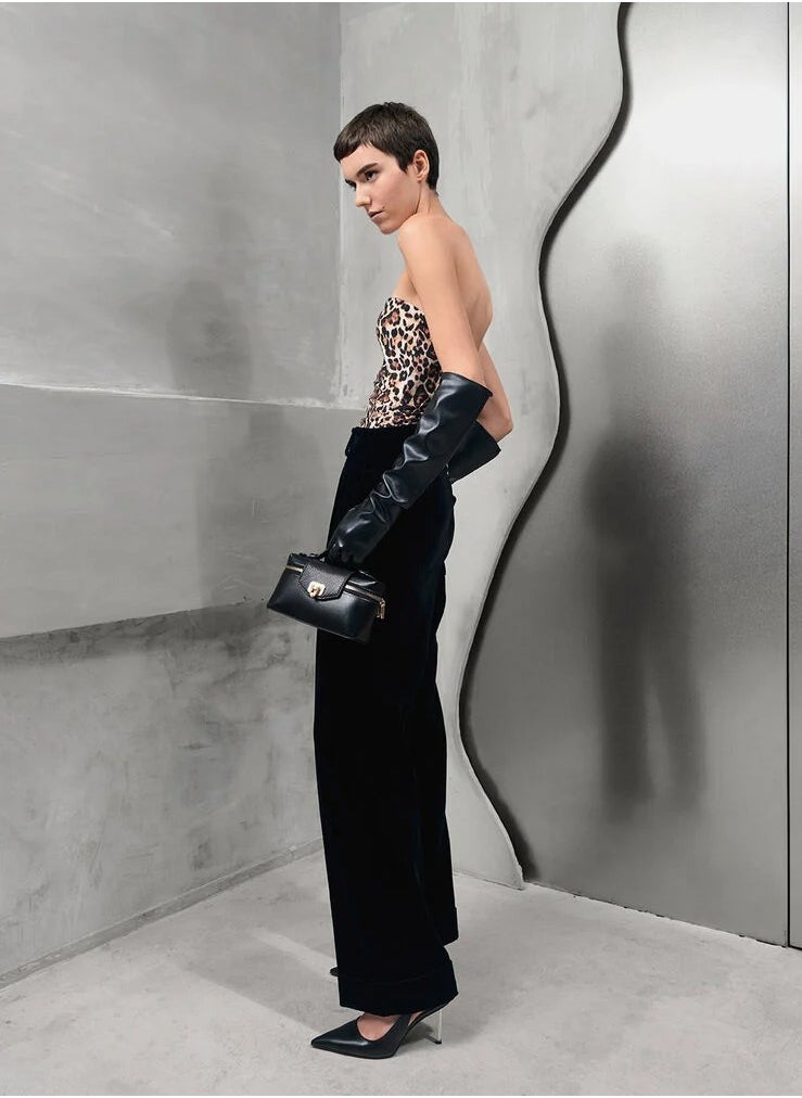 Charles & Keith Arwen Top Handle Vanity Bag & Crossbody Bag - Black  - Image 3