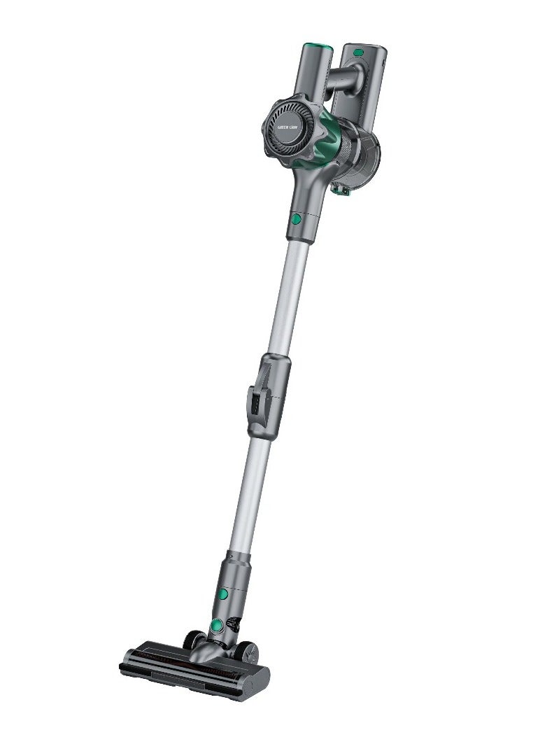 GREEN LION Lite Cordless Vacuum Cleaner with 45min Working Time / HEPA Filter / Low Noise / 3 Speed Level / Real Time Digital Display / 12KPa High Pressure Vacuum / Upholstery Tool / LED Floor Brush - Grey - Image 1