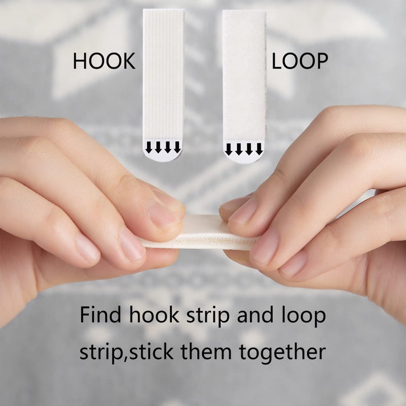 sankaragi 20-Pairs(40Strips) Large Picture Hanging Strips Heavy Duty Picture Hanger Kit Removable Hook And Loop Strips Damage Free Picture Hangers Adhesive Strips Perfect For Wall Art Hanging - Image 3