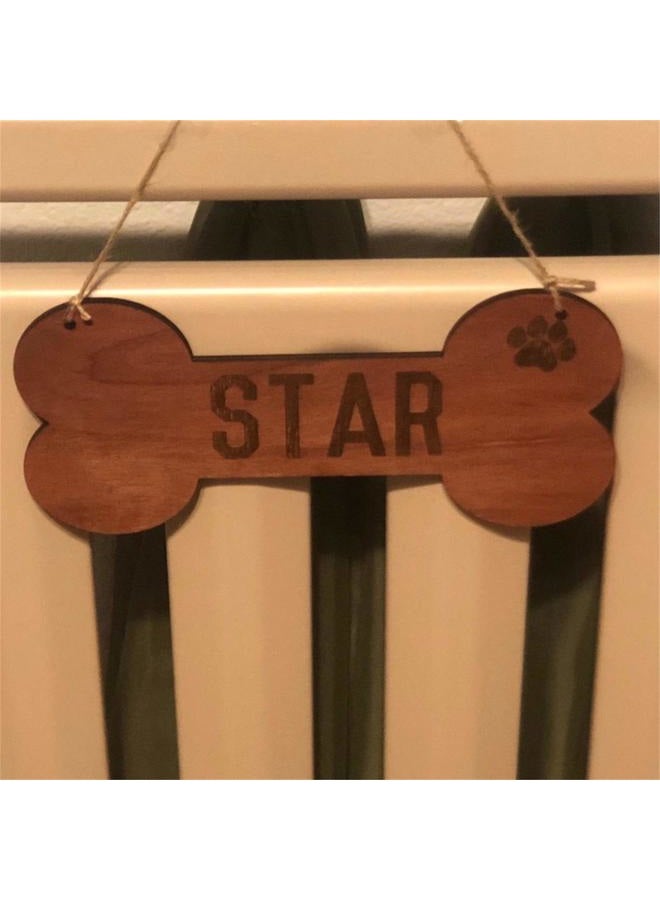 Creaides 3 Pcs Dog Bone Wood Sign Blank Wooden Plaque Unfinished Wood DIY Crafts Hanging Sign with Ropes for Puppy Pet House Door Wall Decorative, 3.9x7.9 Inches (10x20 cm) - Image 5
