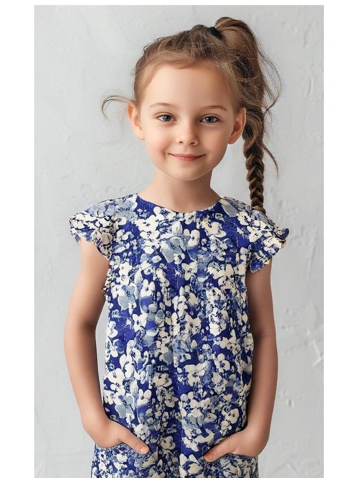 RALPH LAUREN Ralph Lauren Kids Blue Floral jumpsuit  - Image 1