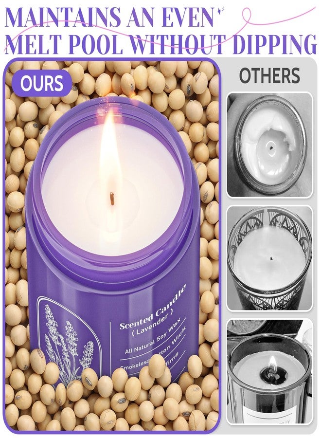 WarmEmbrace Lavender Scented Candles for Women, 7.5 oz Highly -Scented Soy Candle for Home Scented, Birthday Mothers Day Gifts for Mom, Housewarming Gift - Image 5