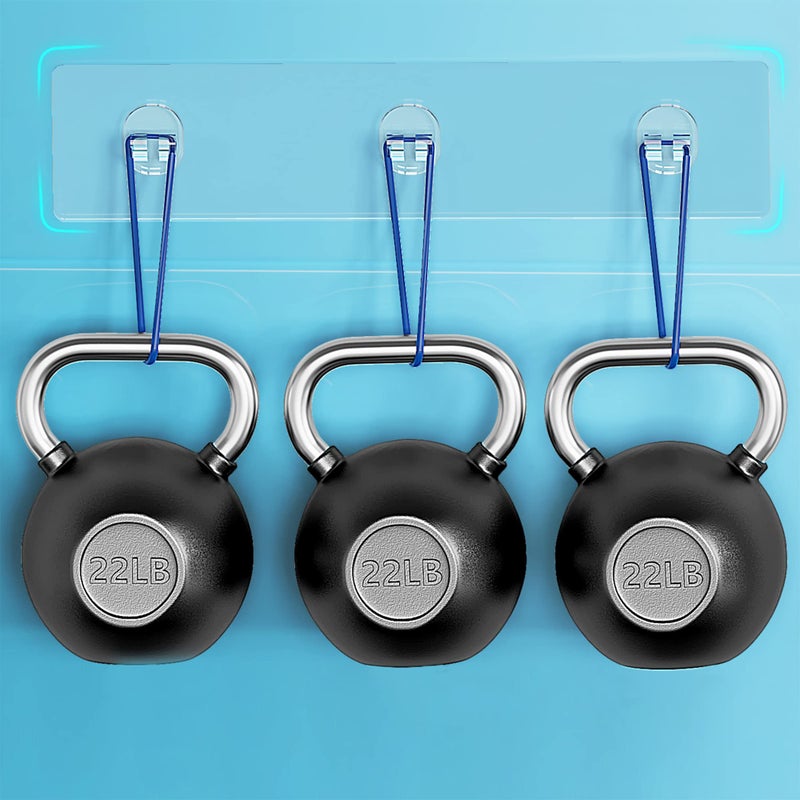 Moforoco 2 Pack Shower Caddy لاصق لاستبداله لا حفر لاصق شفاف قوي للاستحمام رفوف تخزين الحمام ورفوف المطبخ ورفوف المطبخ - Image 2