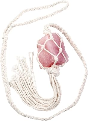 Rockcloud rockcloud 1 PC Raw Stone Curtain Tiebacks Handmade Cotton Tassel Curtain Rope Elegant Home Office Decoration, - Image 1