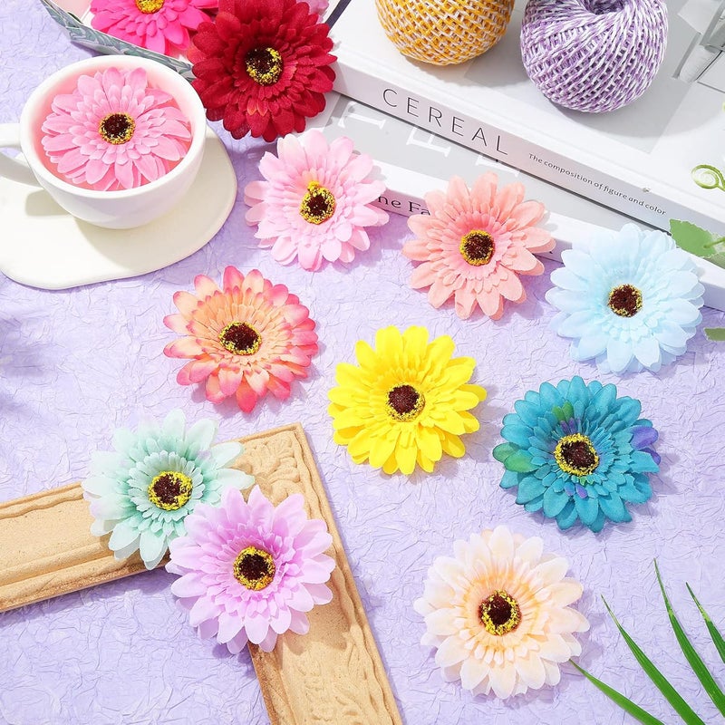 Kajaia 30 Pack Dog Collar Flower Bows Multicolored Daisy Flower Sliding Bows Pet Spring Summer Collar Accessories Charms for Small Medium Large Puppy Cat Dogs Pets Grooming Birthday Accessories - Image 3