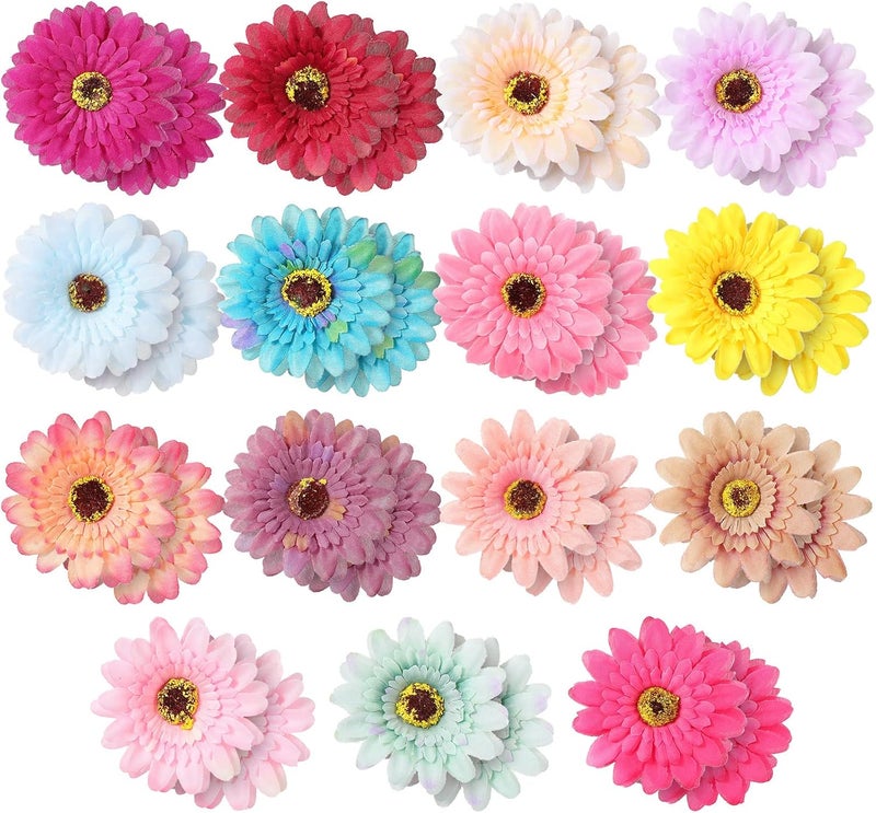Kajaia 30 Pack Dog Collar Flower Bows Multicolored Daisy Flower Sliding Bows Pet Spring Summer Collar Accessories Charms for Small Medium Large Puppy Cat Dogs Pets Grooming Birthday Accessories - Image 1