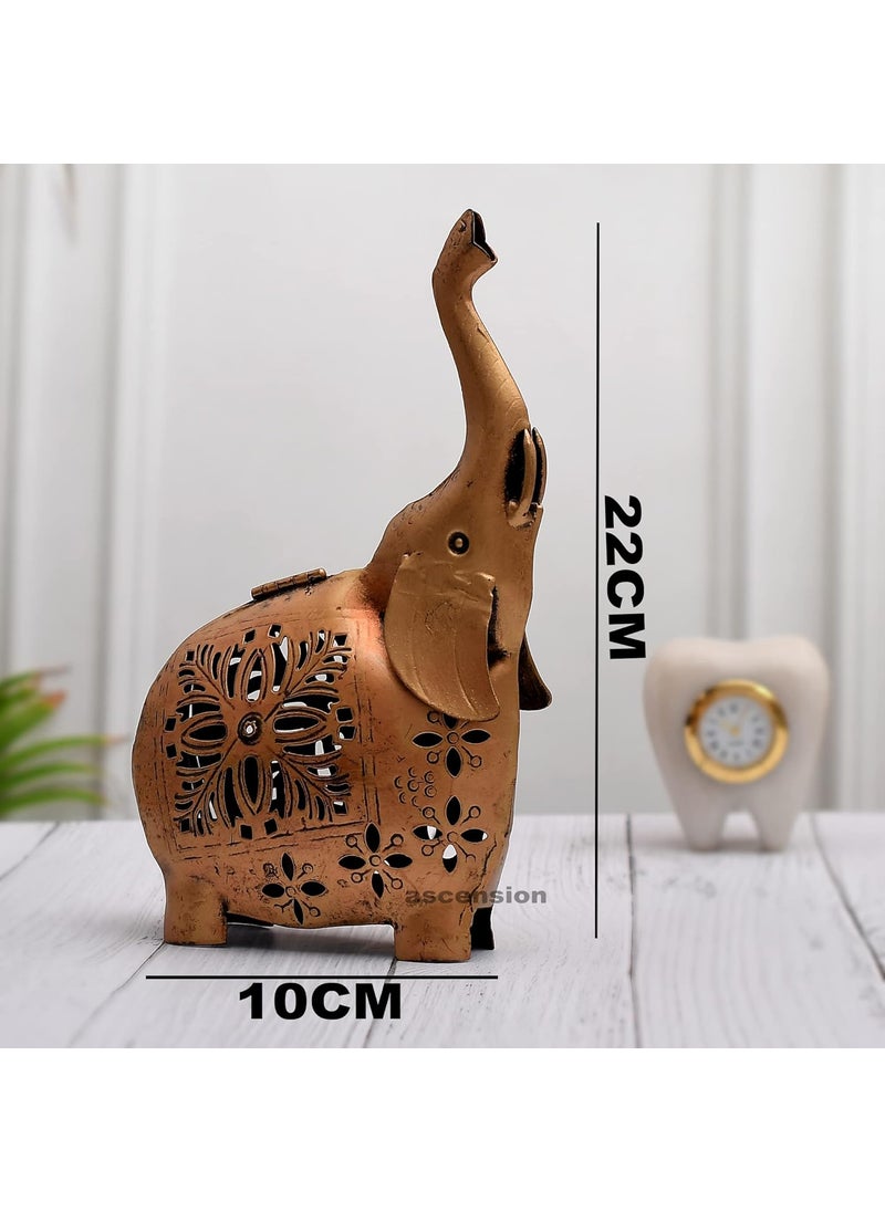 Ascension - Ascension Lantern Decorative Elephant Tea Light Candle Holder Stand Candle Holder Elephant Candle Holder Table Decorations Ornament for Dining Room Gifts with Tealight Candles Decorations - Image 1