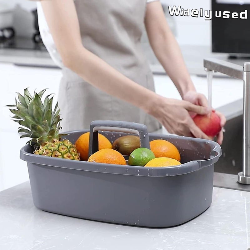 KEYOZA حامل تنظيف متعدد الاستخدامات KEYOZA للمنزل والحديقة مع مقبض: صينية حمل متعددة الأغراض لحمامك ومطبخك ولوازم التنظيف الخارجية 42 * 24 * 18 سم (رمادي) - Image 5