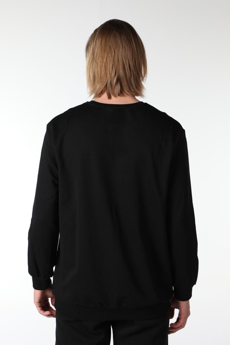 Defy's Men's Printed Sweatshirt Black - S  - Image 4