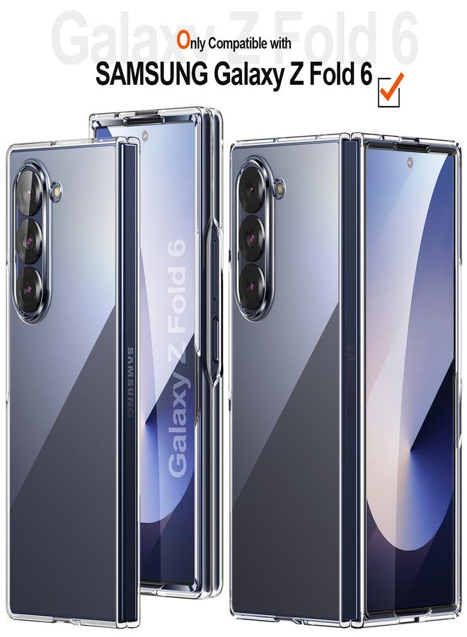Foluu Clear Case for Samsung Galaxy Z Fold 6 with Front Built-in Screen Protector - Scratch Resistant Hard PC Back Bumper Protective Shockproof Cover for Samsung Galaxy Z Fold6 5G 2024 - Image 2