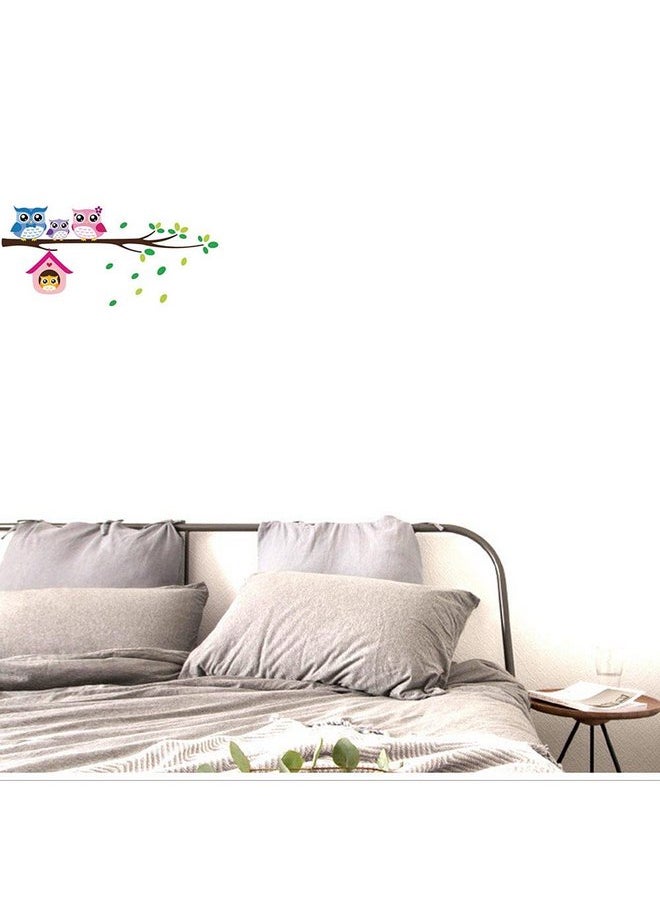 BIBITIME - BIBITIME Owl Family Playing on Branches Wall Decal Sticker Nursery Wallpaper Decals - Image 1