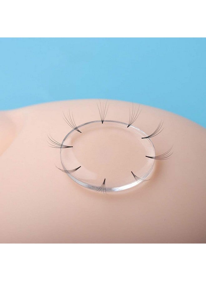 Luzen 6Pcs Silicone Easy Fan Volume Lash Pads Blooming Lash Pallet Patches Round Eyelash Fan Holder Eyelash Extension Supplies For Easy Fan Volume Lashes Makeup Tools Clear - Image 2