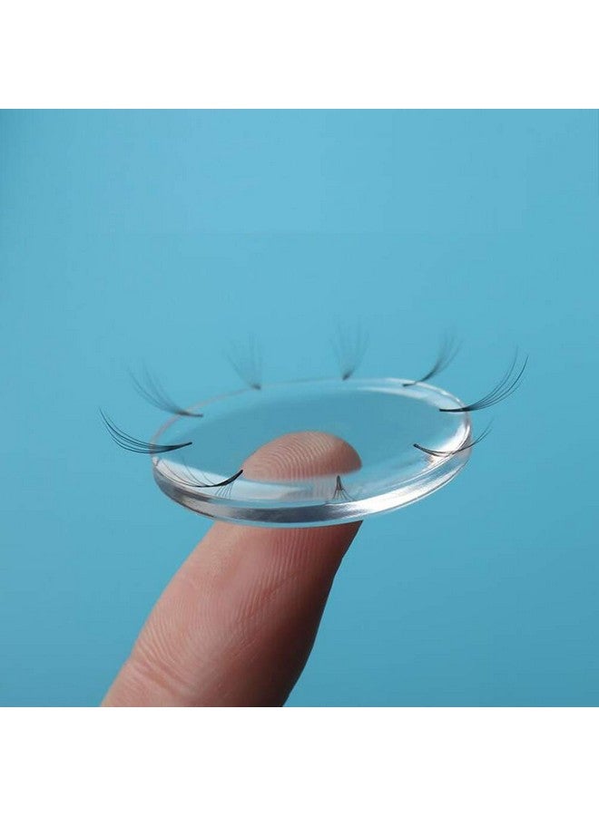 Luzen 6Pcs Silicone Easy Fan Volume Lash Pads Blooming Lash Pallet Patches Round Eyelash Fan Holder Eyelash Extension Supplies For Easy Fan Volume Lashes Makeup Tools Clear - Image 3