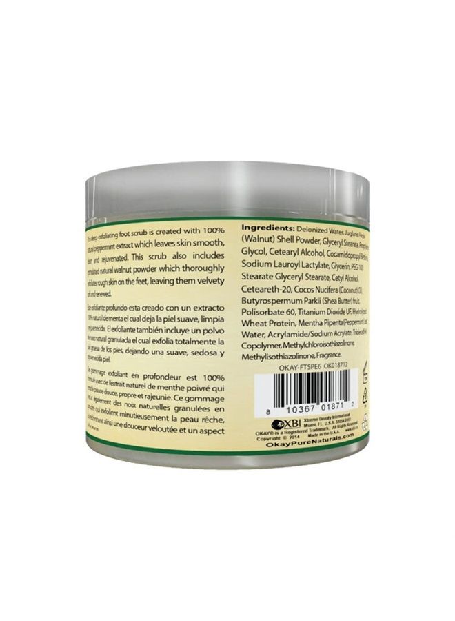 OKAY Peppermint Foot Scrub 6oz / 177ml