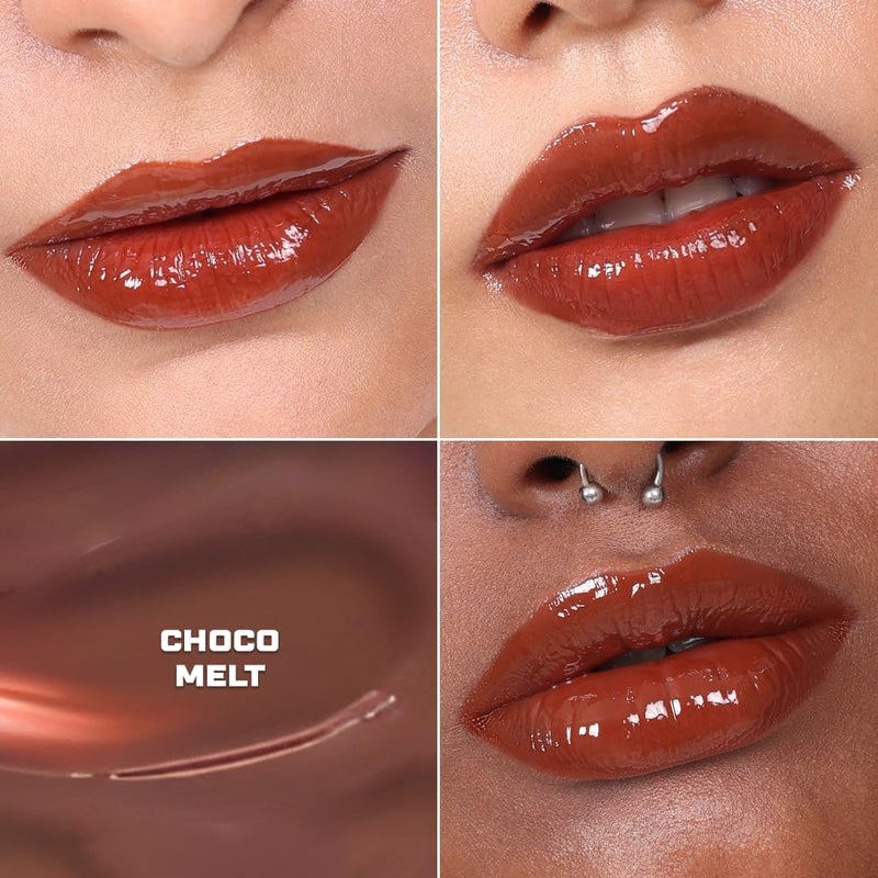 Kiro Ceramide Drip Tinted Lip Glaze - Choco Melt, 2g | Hydrating Gloss Balm with Ceramides & Squalane | High-Glaze Finish, Nourishing & Vegan Lip Care - Image 3