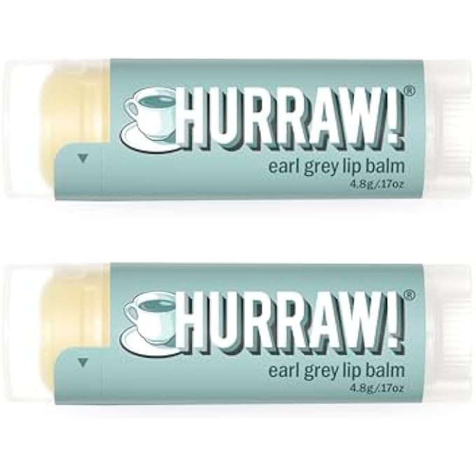 Hurraw! EARL GREY (2 PACK) LIP BALM: ORGANIC, CERTIFIED VEGAN, CERTIFIED CRUELTY FREE, NON-GMO, GLUTEN FREE, ALL NATURAL  LUXURY LIP BALM MADE IN THE USA  EARL GREY (2 PACK) - Image 1