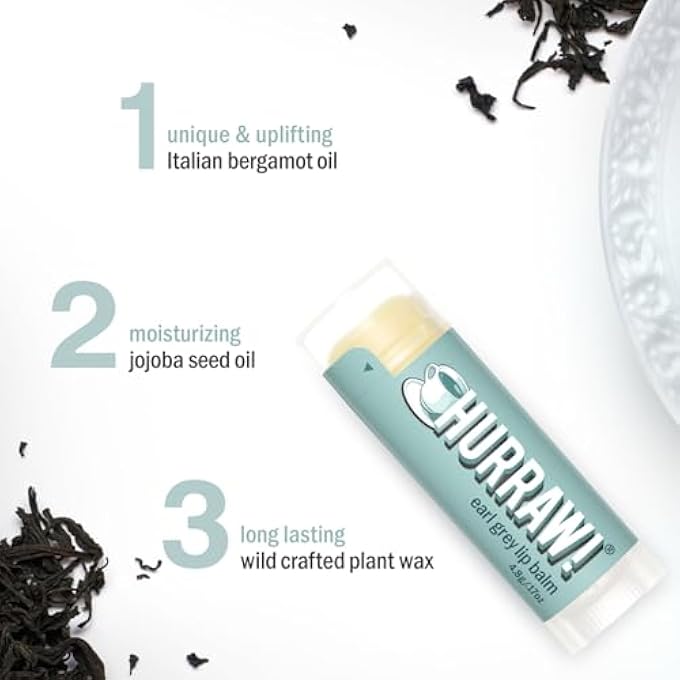 Hurraw! EARL GREY (2 PACK) LIP BALM: ORGANIC, CERTIFIED VEGAN, CERTIFIED CRUELTY FREE, NON-GMO, GLUTEN FREE, ALL NATURAL  LUXURY LIP BALM MADE IN THE USA  EARL GREY (2 PACK) - Image 2