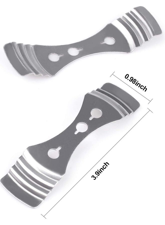 NIBEMINENT 20-Pieces Metal Candle Wick Centering Devices Silver One Size - Image 2