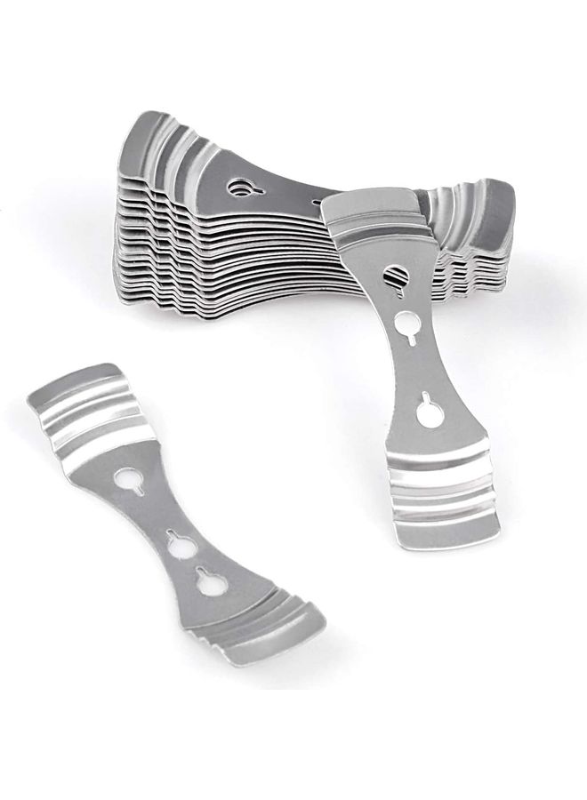 NIBEMINENT 20-Pieces Metal Candle Wick Centering Devices Silver One Size - Image 3