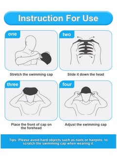 Dolphin Silicone Swimming Cap Waterproof For Kids & Adults - Light Blue  - Image 2