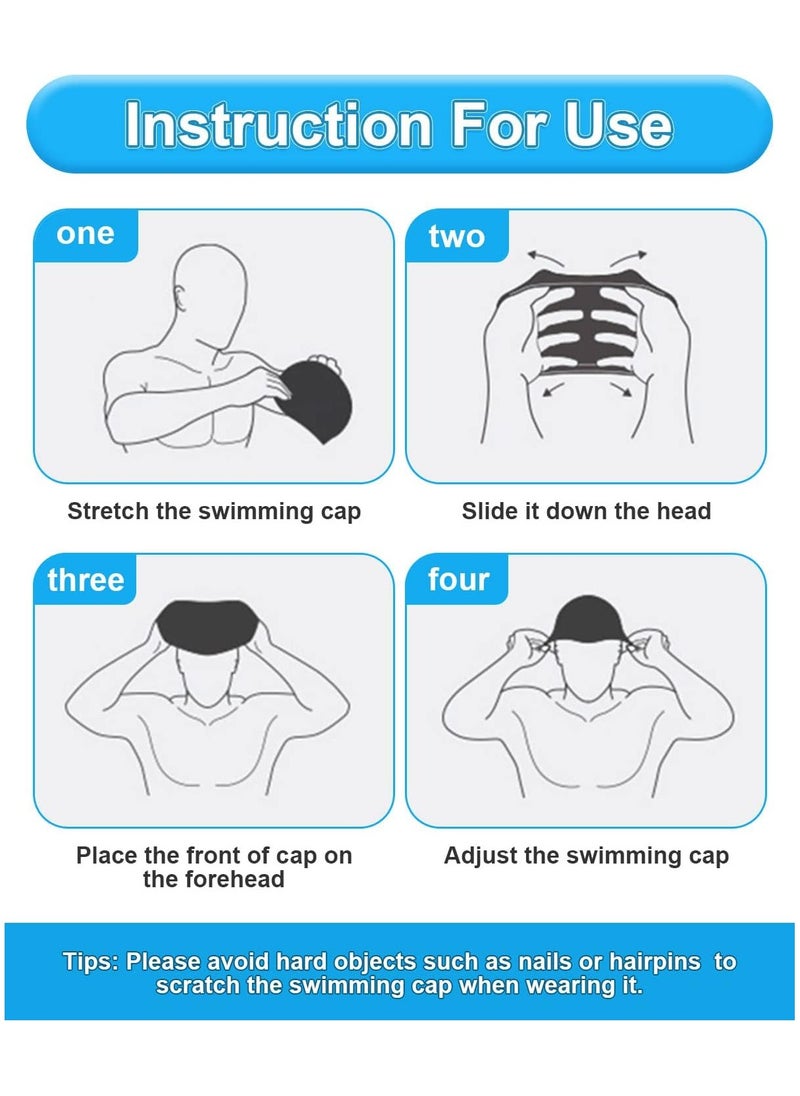 Dolphin Silicone Swimming Cap Waterproof For Kids & Adults - Light Blue  - Image 2