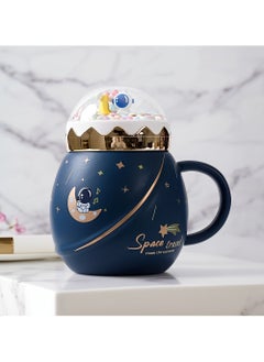 Fearlex Astronaut Ceramic Mug for Coffee, Tea and Milk | Porcelain Mug with Lid, Spoon and Gift box | Luxury Style Cup Gift for all Glorious Events, Kitchen and Home Decor  - Image 1