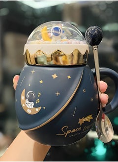Fearlex Astronaut Ceramic Mug for Coffee, Tea and Milk | Porcelain Mug with Lid, Spoon and Gift box | Luxury Style Cup Gift for all Glorious Events, Kitchen and Home Decor  - Image 3