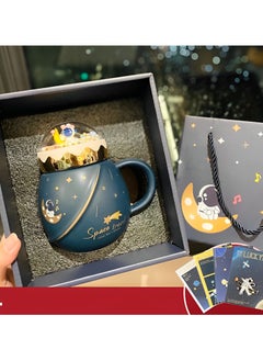 Fearlex Astronaut Ceramic Mug for Coffee, Tea and Milk | Porcelain Mug with Lid, Spoon and Gift box | Luxury Style Cup Gift for all Glorious Events, Kitchen and Home Decor  - Image 2