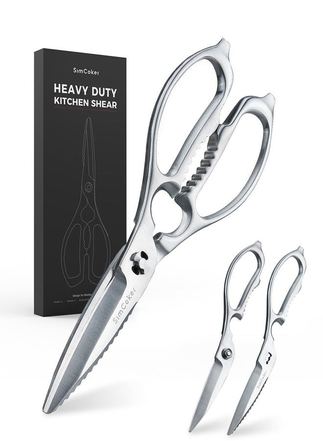 SimCoker Kitchen Scissors, Forged All-Steel Kitchen Shears That Come Apart for Easy Cleaning, Heavy Duty Cooking Scissors for Meat, Vegetables and Fish, Dishwasher Safe - Image 1