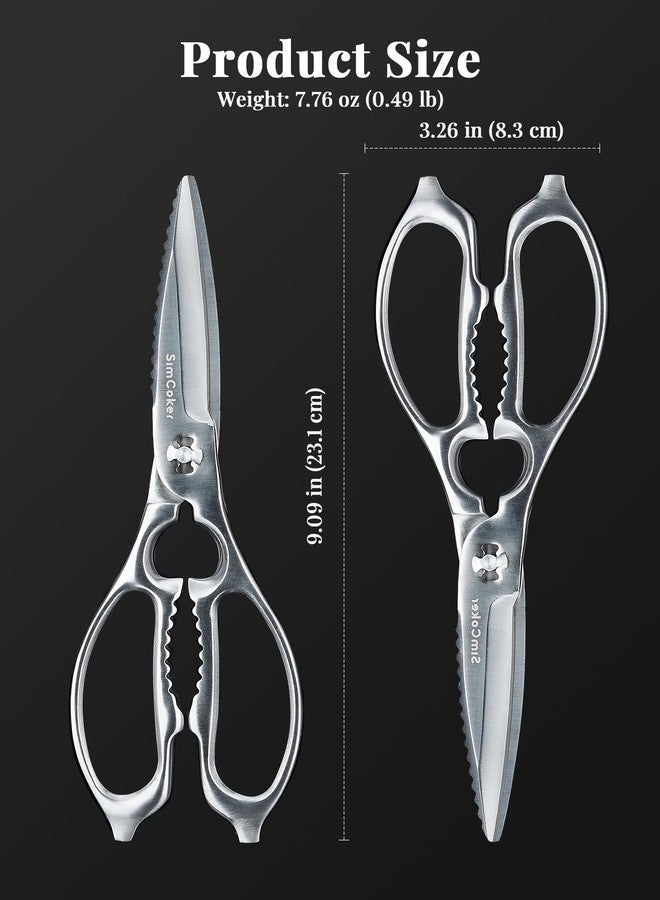 SimCoker Kitchen Scissors, Forged All-Steel Kitchen Shears That Come Apart for Easy Cleaning, Heavy Duty Cooking Scissors for Meat, Vegetables and Fish, Dishwasher Safe - Image 5
