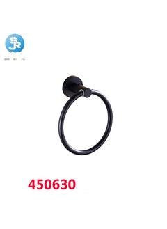 Loquat Bathroom 304 Stainless Steel Brushed Gold Towel Ring(Black Towel Ring) 