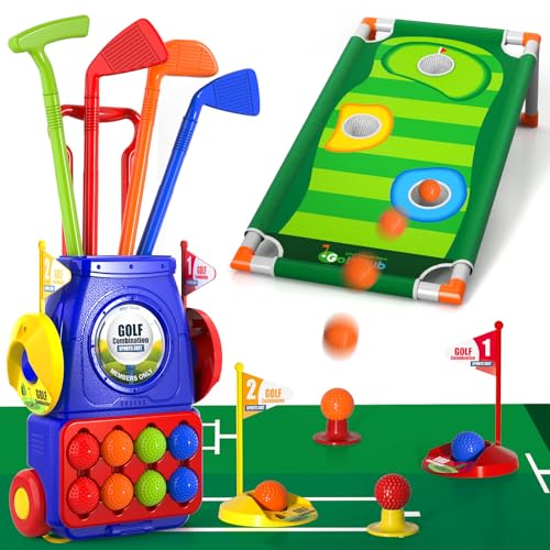 Bennol Upgraded Kids Toddler Golf Set Indoor Outdoor Outside Toys Gifts for 3 4 5 Years Old Boys 3 4 5 6 7 Years Old Boys Toys Birthday Gifts Ideas Outdoor Golf Set Game for Kids Boys - Image 1