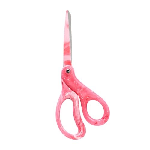 LIVINGO All Purpose Scissors - 8” Sharp Heavy Duty Fabric and Paper Shears with Gradient Pink Color Coating Stainless Steel Blade and Comfort Smooth Grip for Office Home Arts, Crafts - Image 1