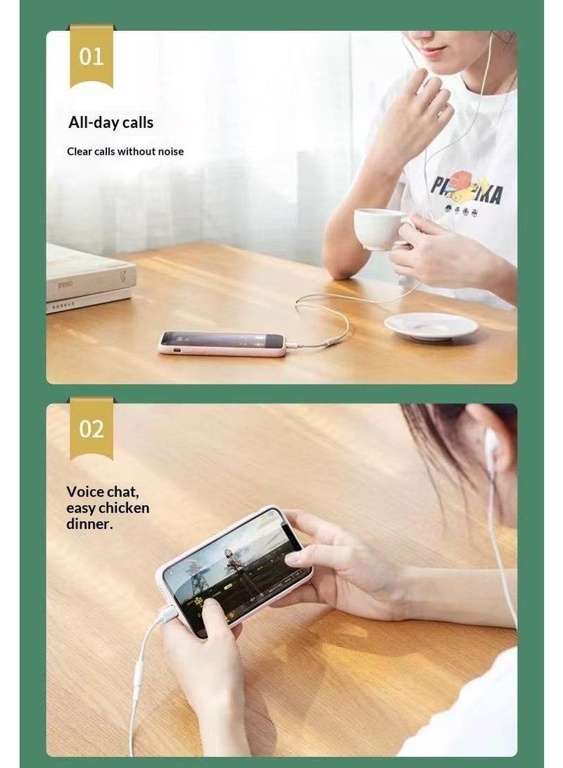 كابل تحويل صوت الهاتف المحمول من نوع C 3.5 مم كابل نقل الصوت الأم عالي الجودة ومتين - اللون: أبيض تناظري (واجهة من النوع C) - Image 3