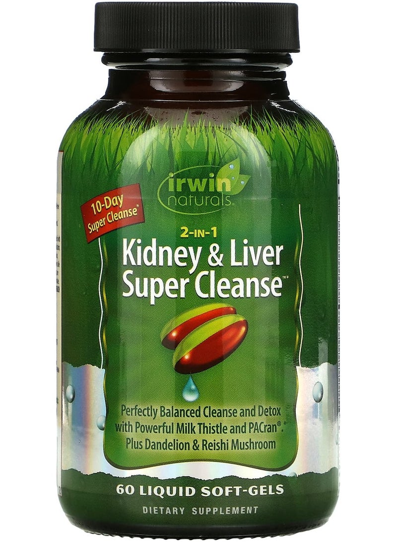 2 In 1 Kidney And Liver Super Cleanse 60 Liquid Soft-Gels