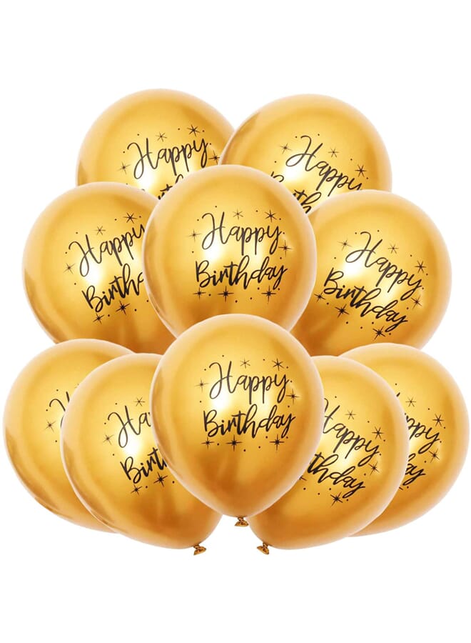 Party Time 10Pcs 12 Inch Premium Thicken Latex Shiny Chrome Balloon Helium Balloons For Birthday Wedding Prom Carnival Christmas Graduation Party Decoration Gold - Image 2
