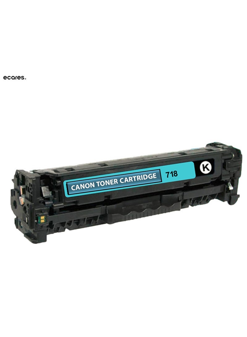 ECARES® 718(bk) Compatible Toner Cartridge  Compatible 718 Toner Cartridges for Canon LBP7200 LBP7200CDN LBP7210CDN LBP7660CDN MF8330CDN MF8340CDN MF8350CDN MF8380CDW MF8580CDW - High Yield(black). - Image 1